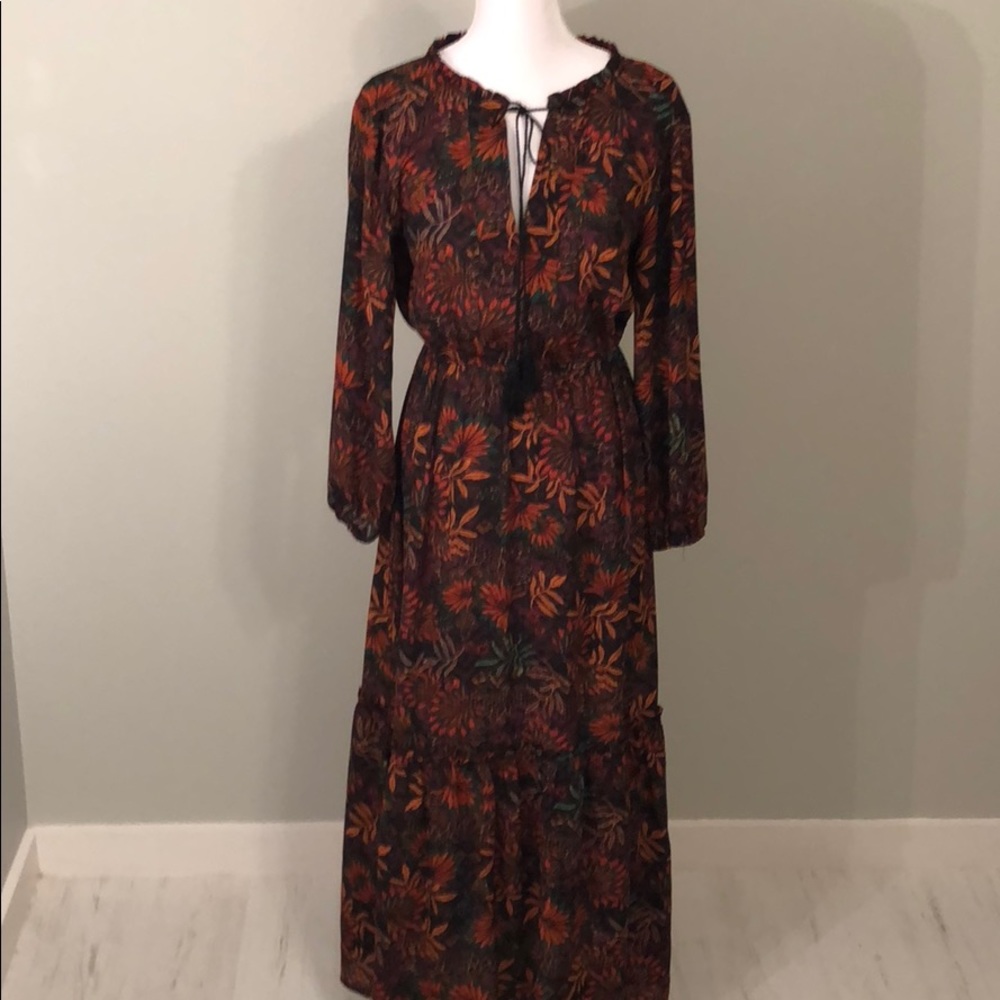 Boho maxi dress with tassels